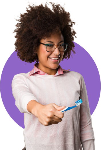 Happy patient with dentist in pasadena